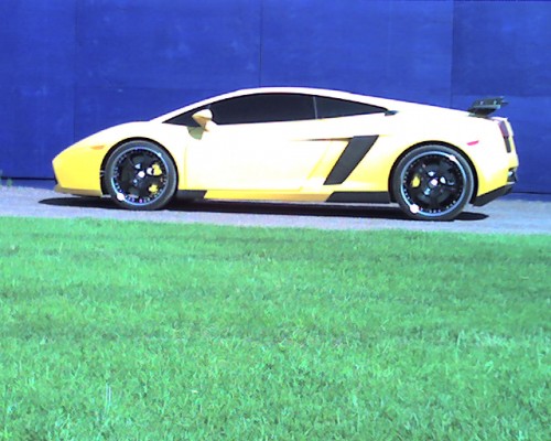Lamborghini Gallardo Coupe that Wyclef drove to the stage