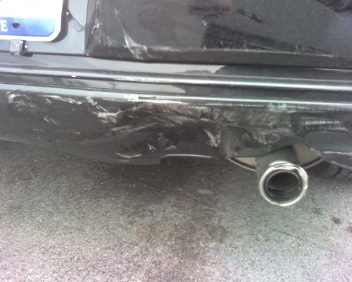 Bumper and exchaust damage
