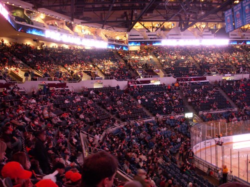 Shot of stands at Nassau Coliseum