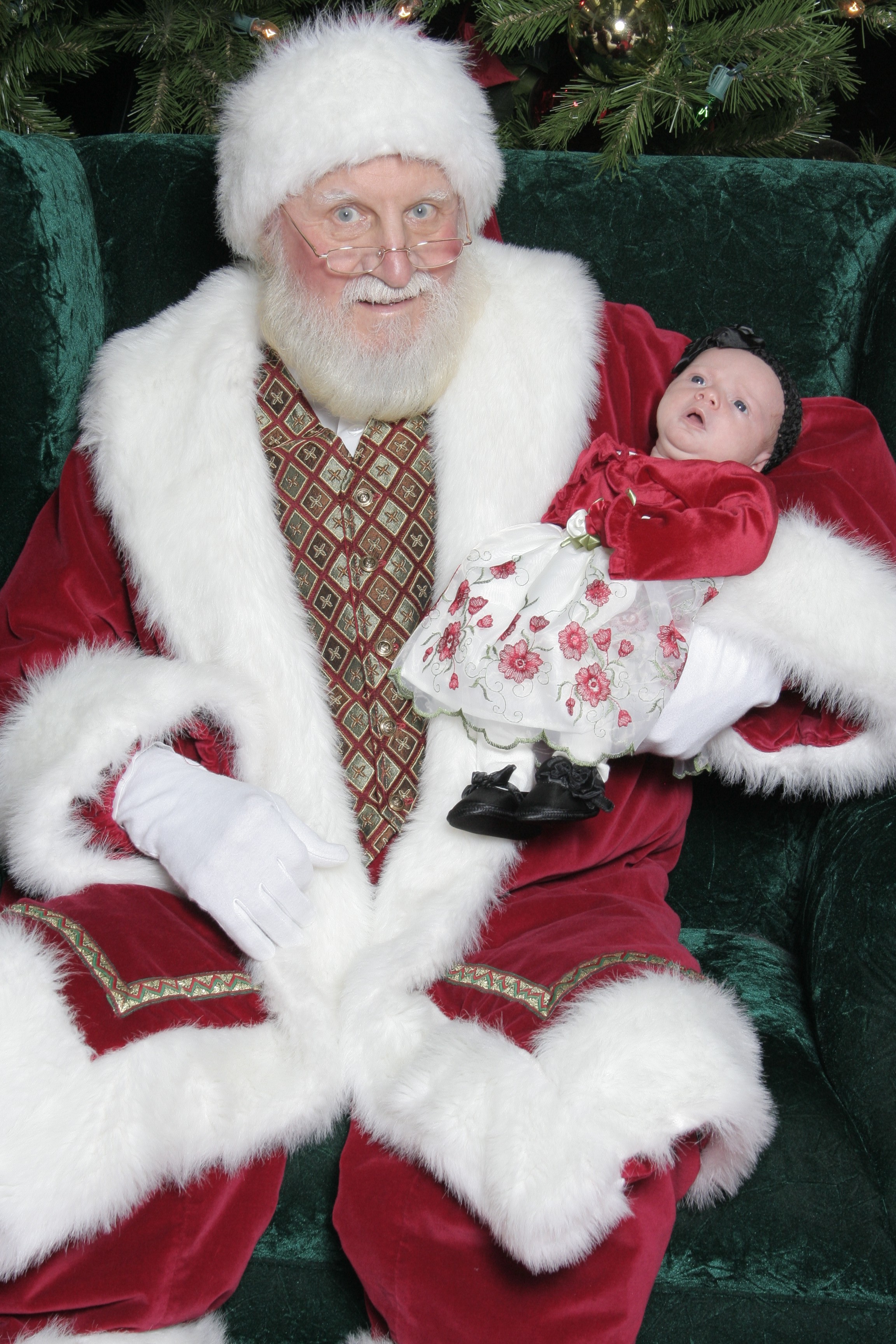 Arianna with Santa 2012