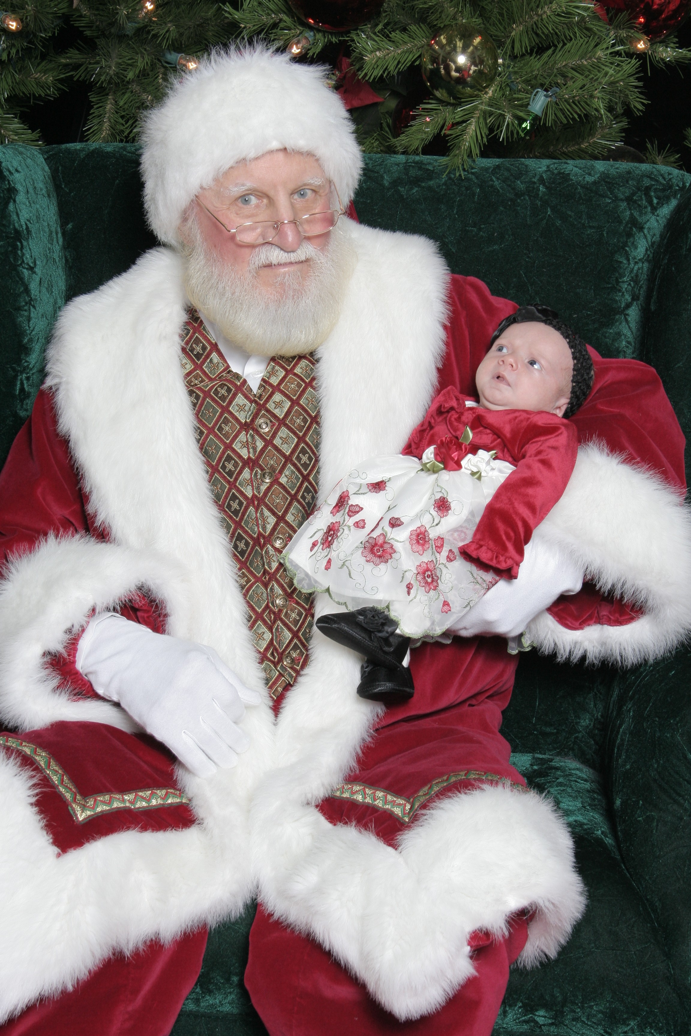 Arianna with Santa 2012