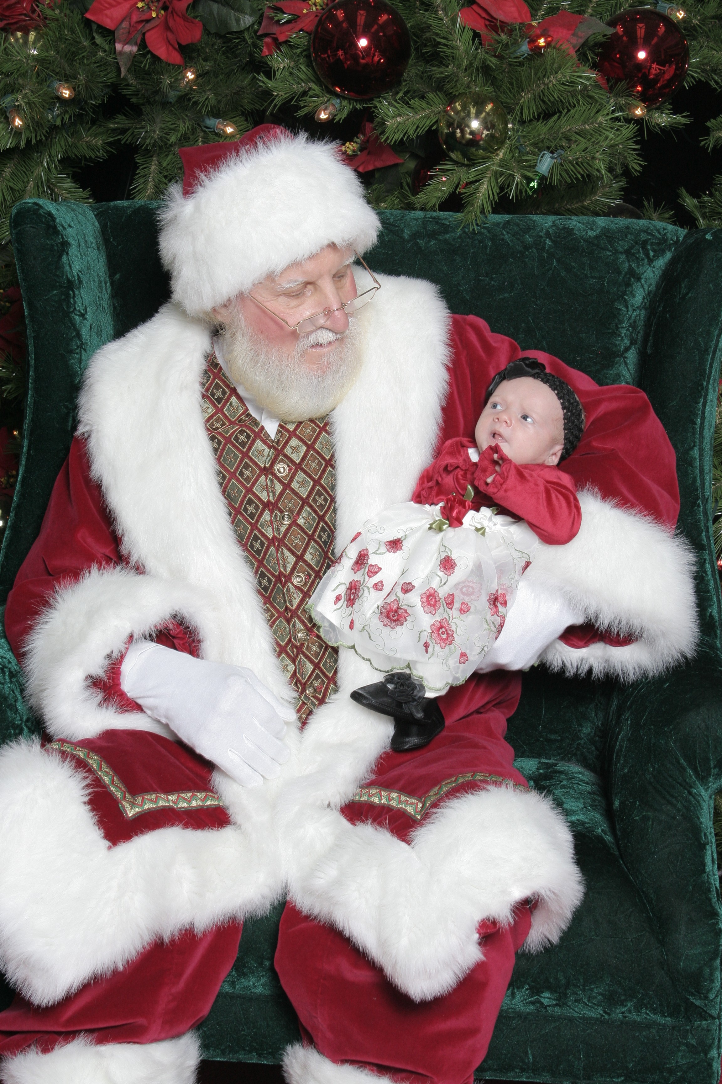 Arianna with Santa 2012