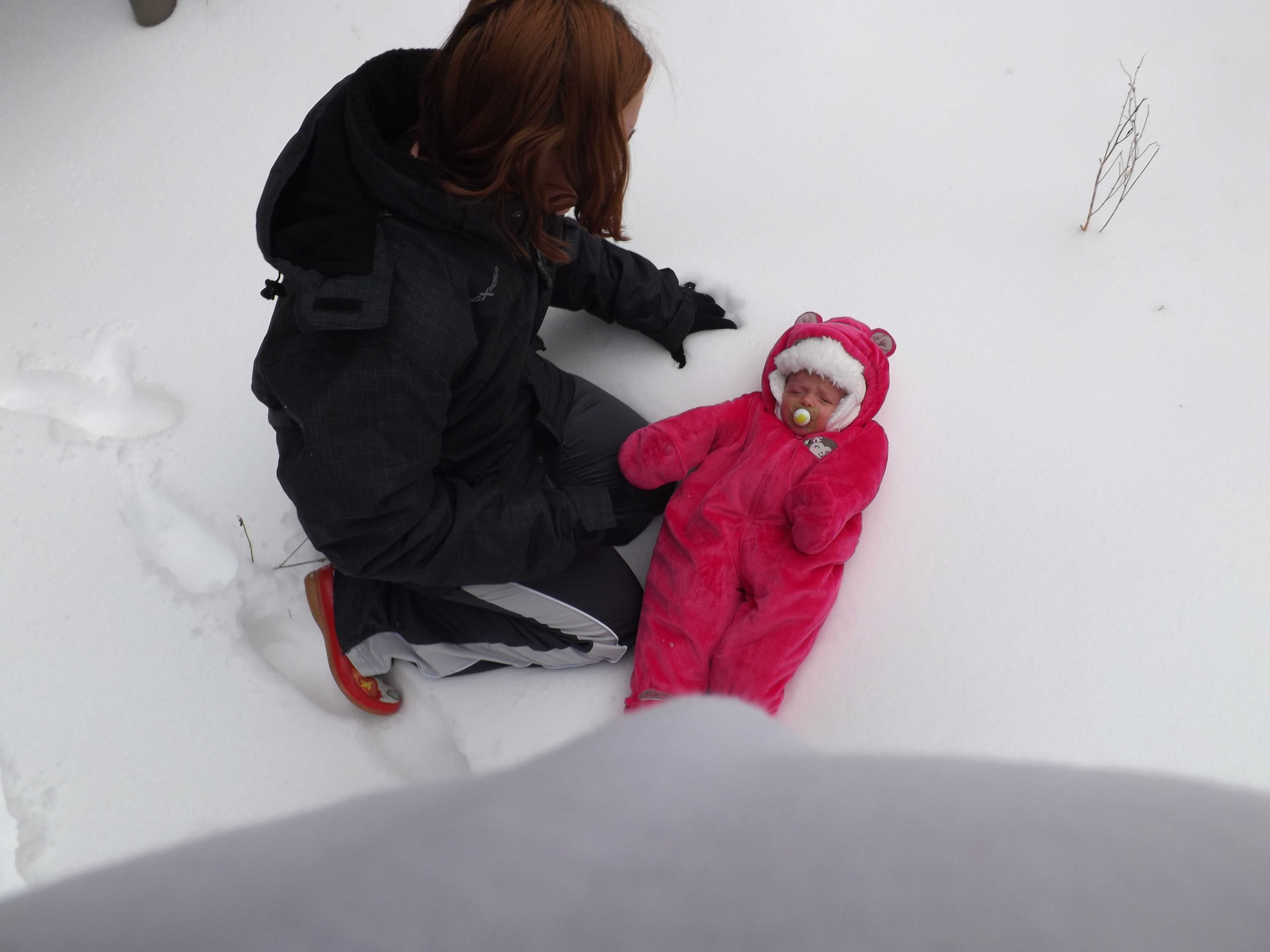 Arianna's First Snowfall