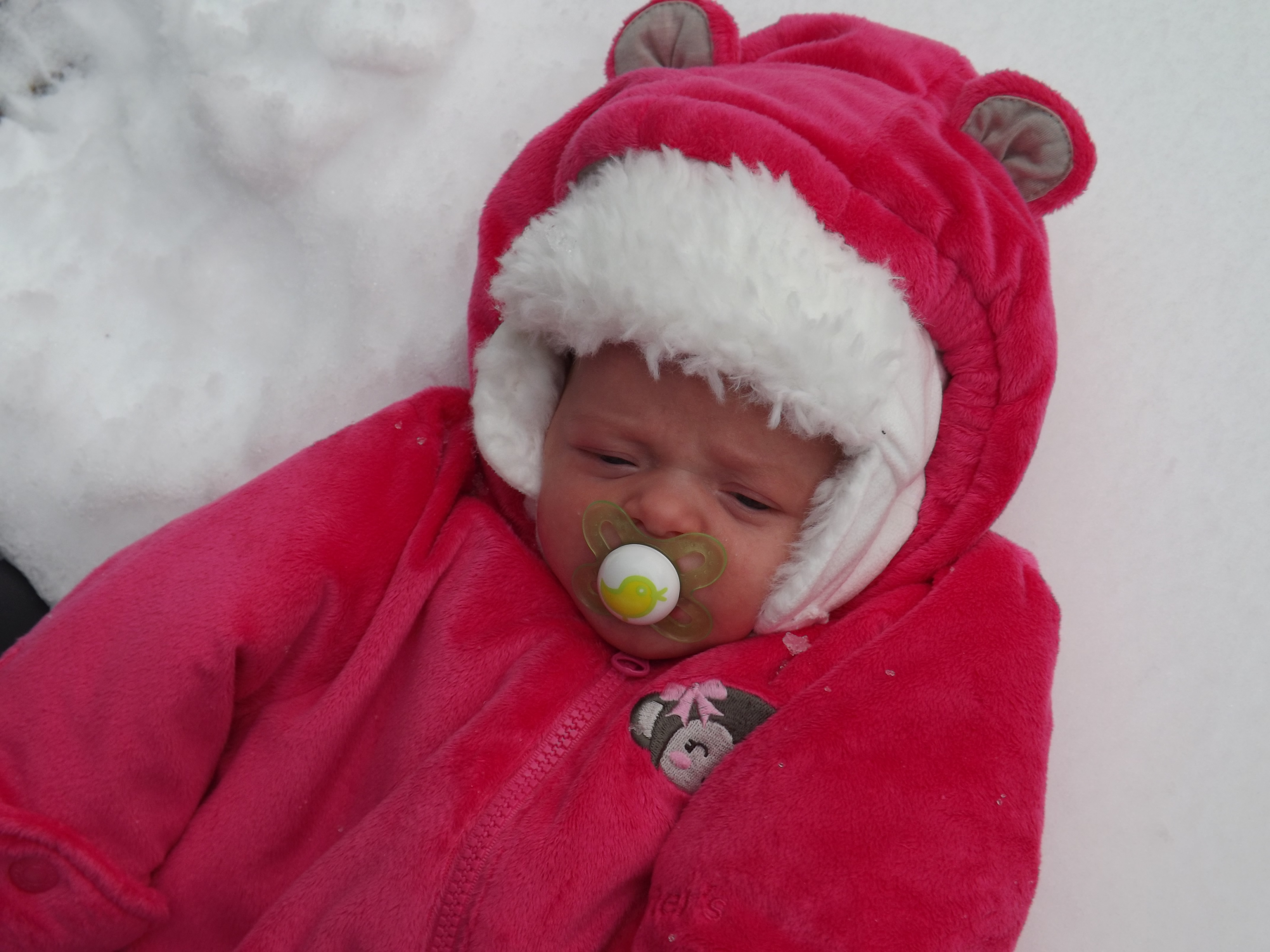 Arianna's First Snowfall