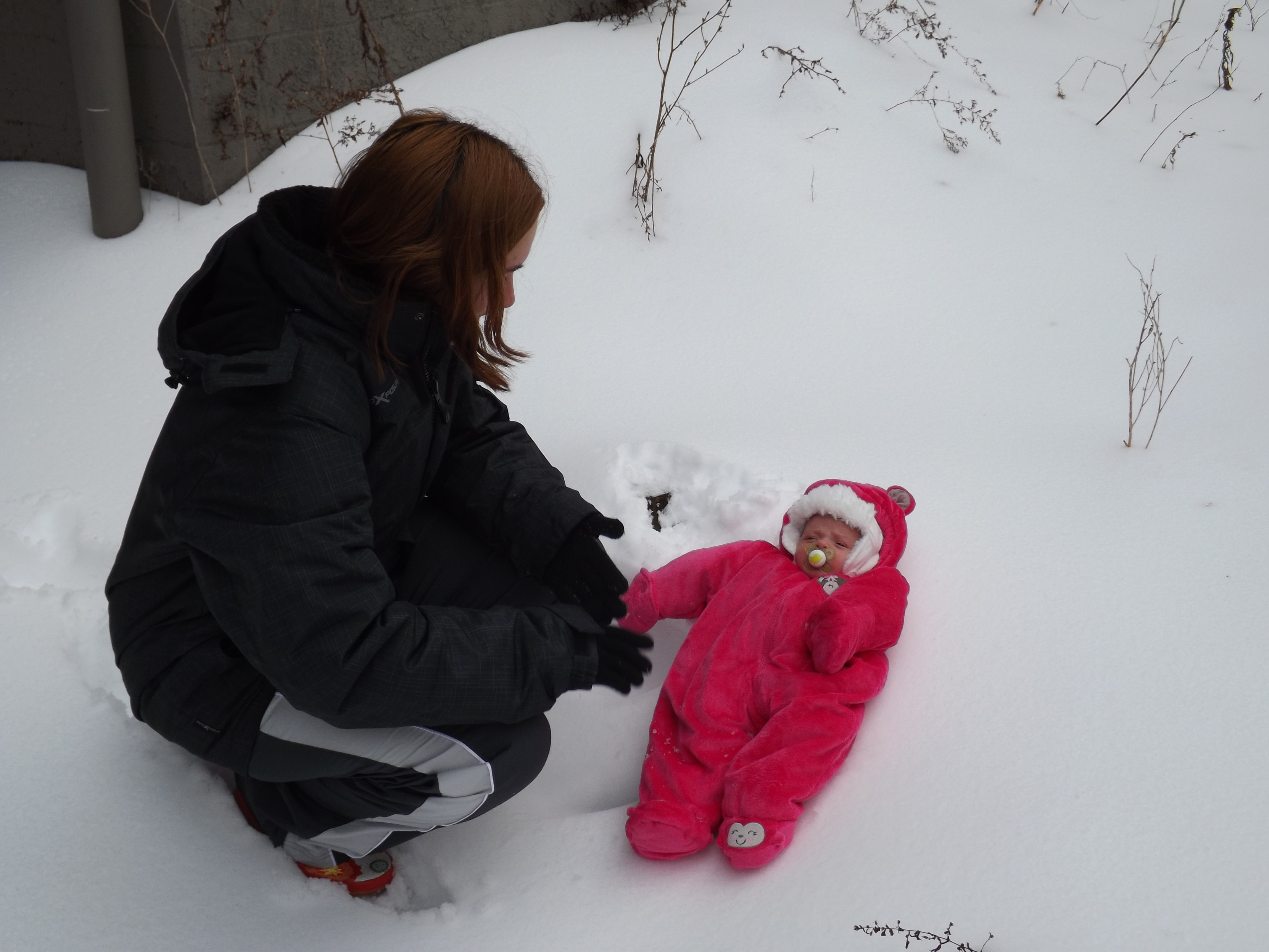 Arianna's First Snowfall