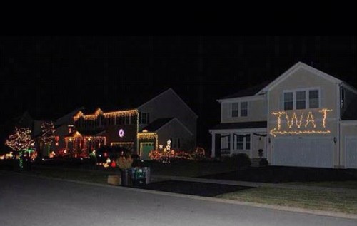 twat christmas lights