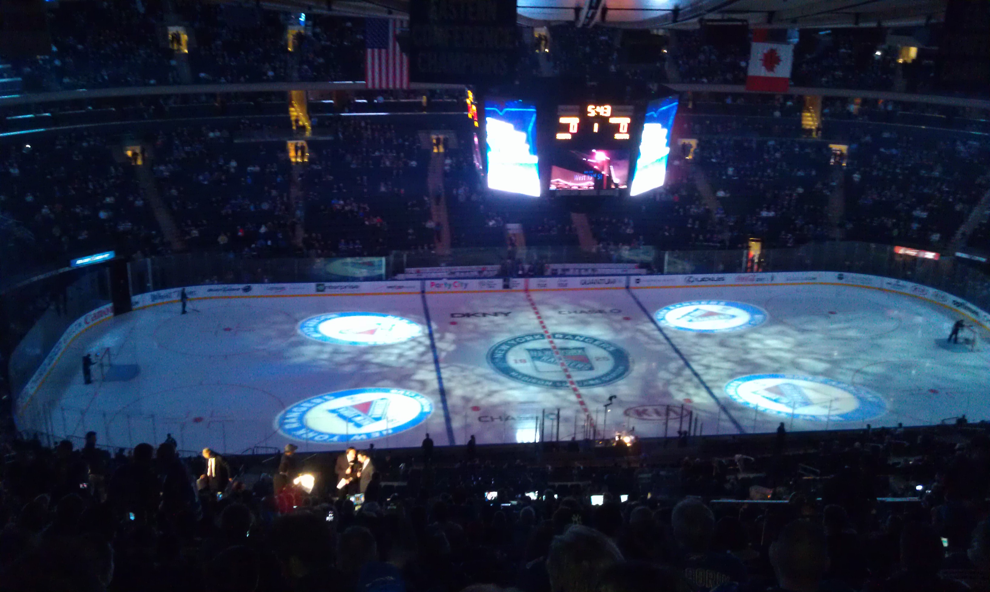 Our seats at MSG