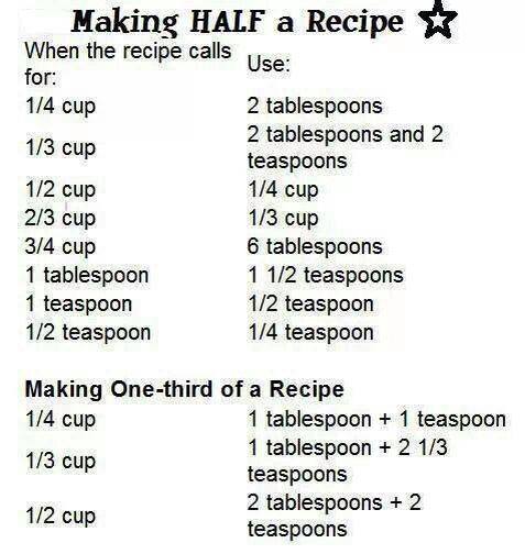 halve a recipe