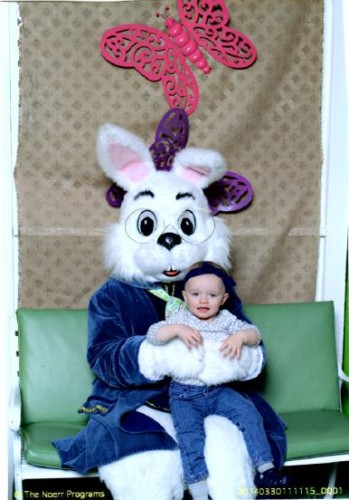 Arianna with Easter Bunny