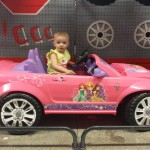 Arianna in pink sports car