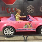 Arianna in pink sports car