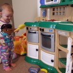 Arianna's new toy kitchen