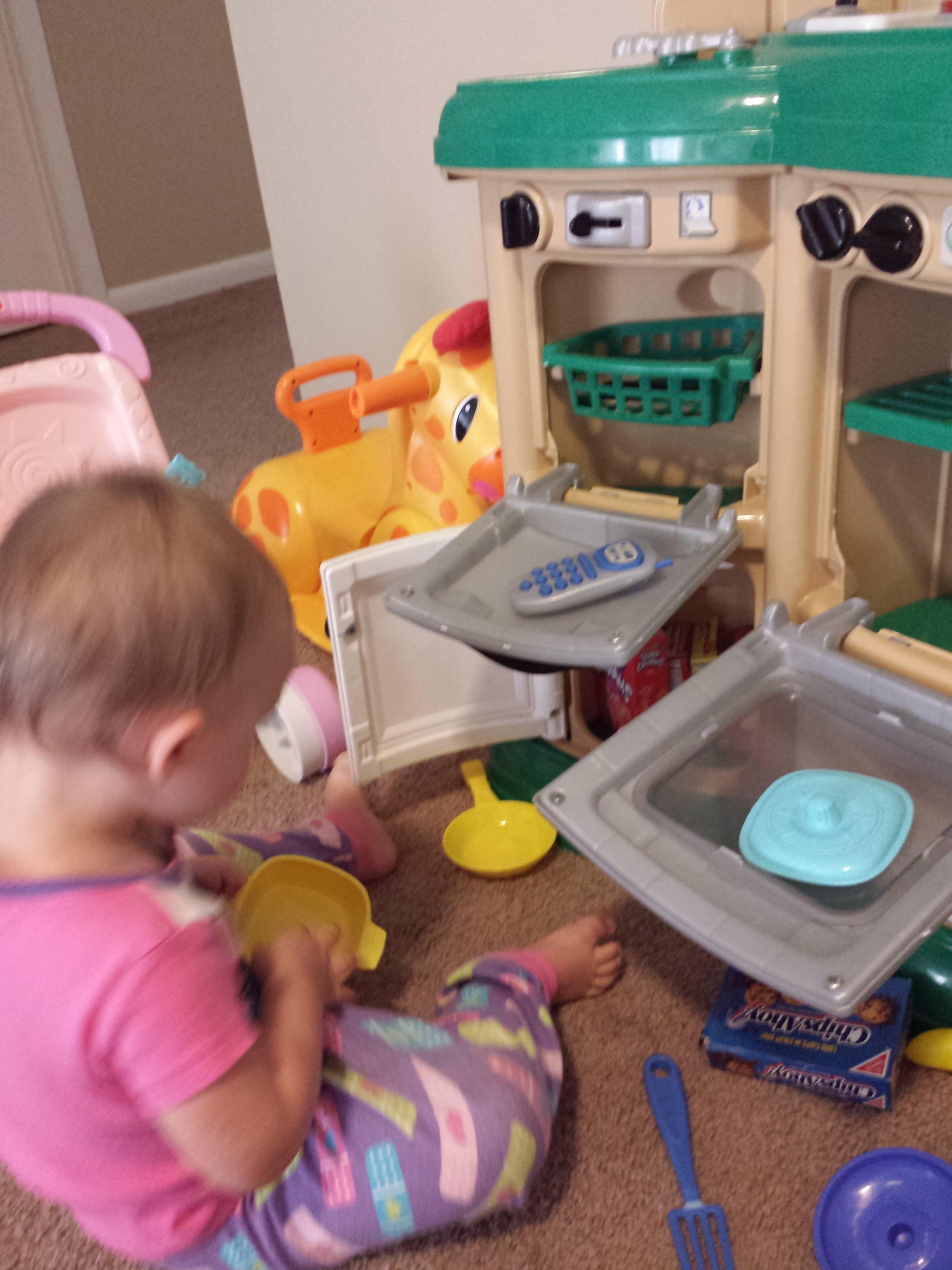 Arianna's new toy kitchen