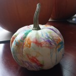Arianna's first pumpkin