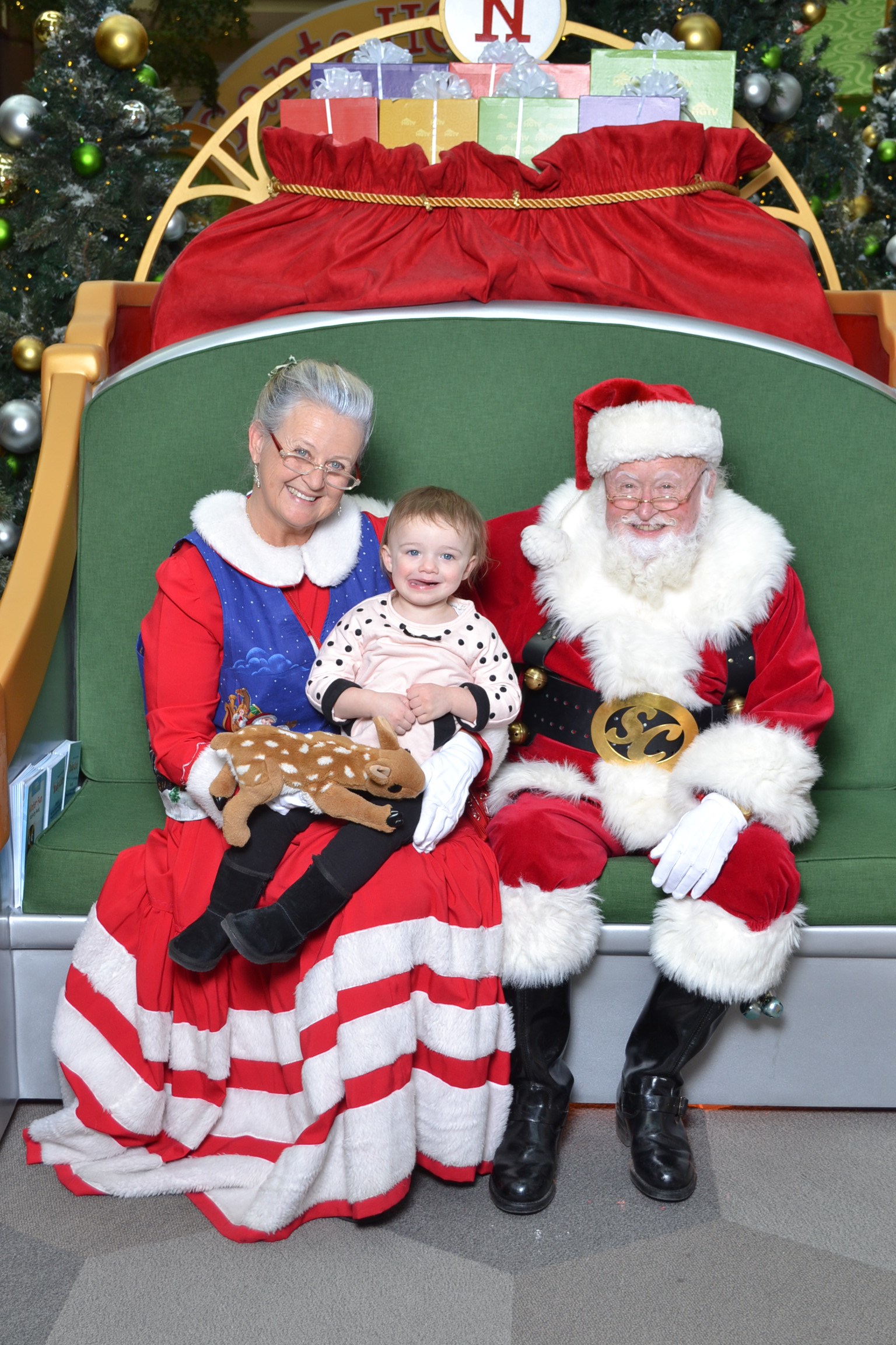 Arianna with Santa 2014