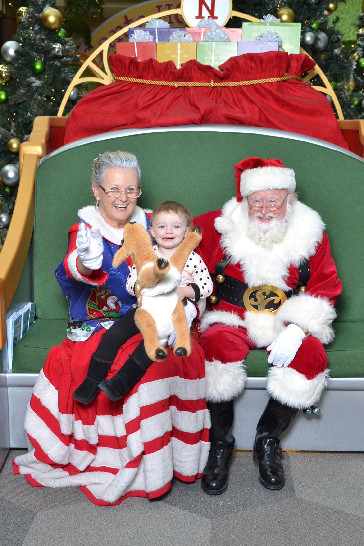 Arianna with Santa 2014