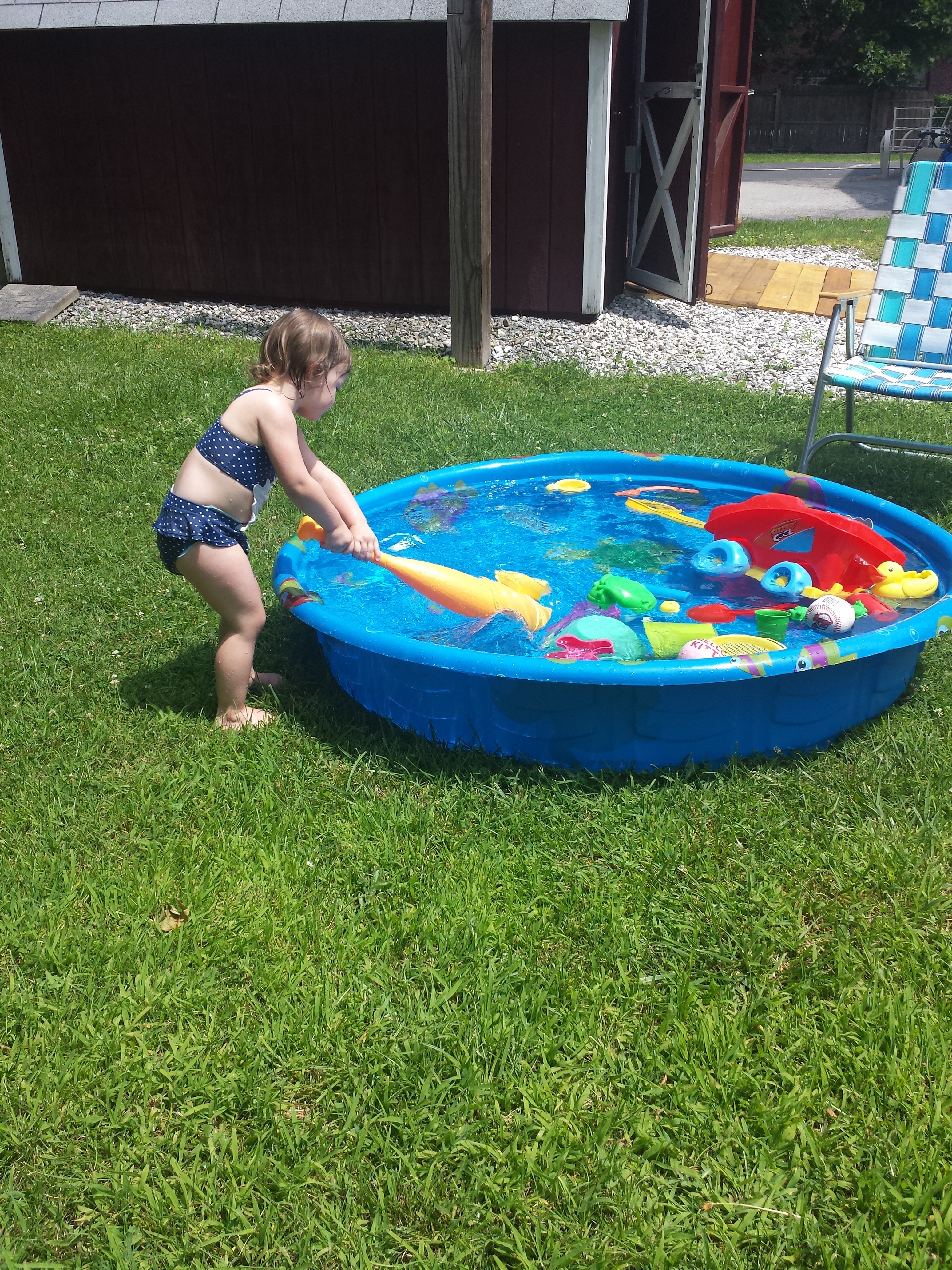 Arianna playing outside