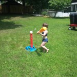 Arianna playing outside