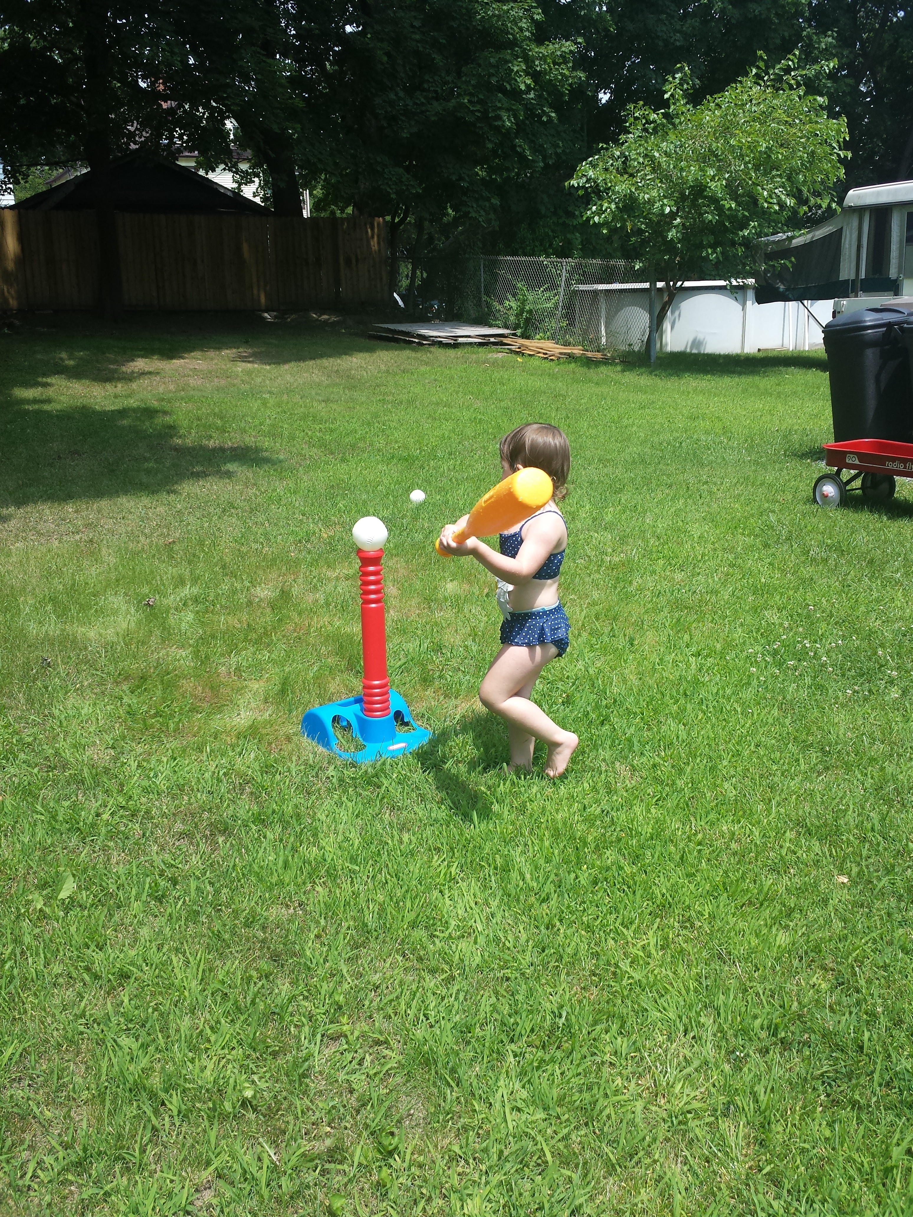 Arianna playing outside