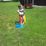 Arianna playing outside