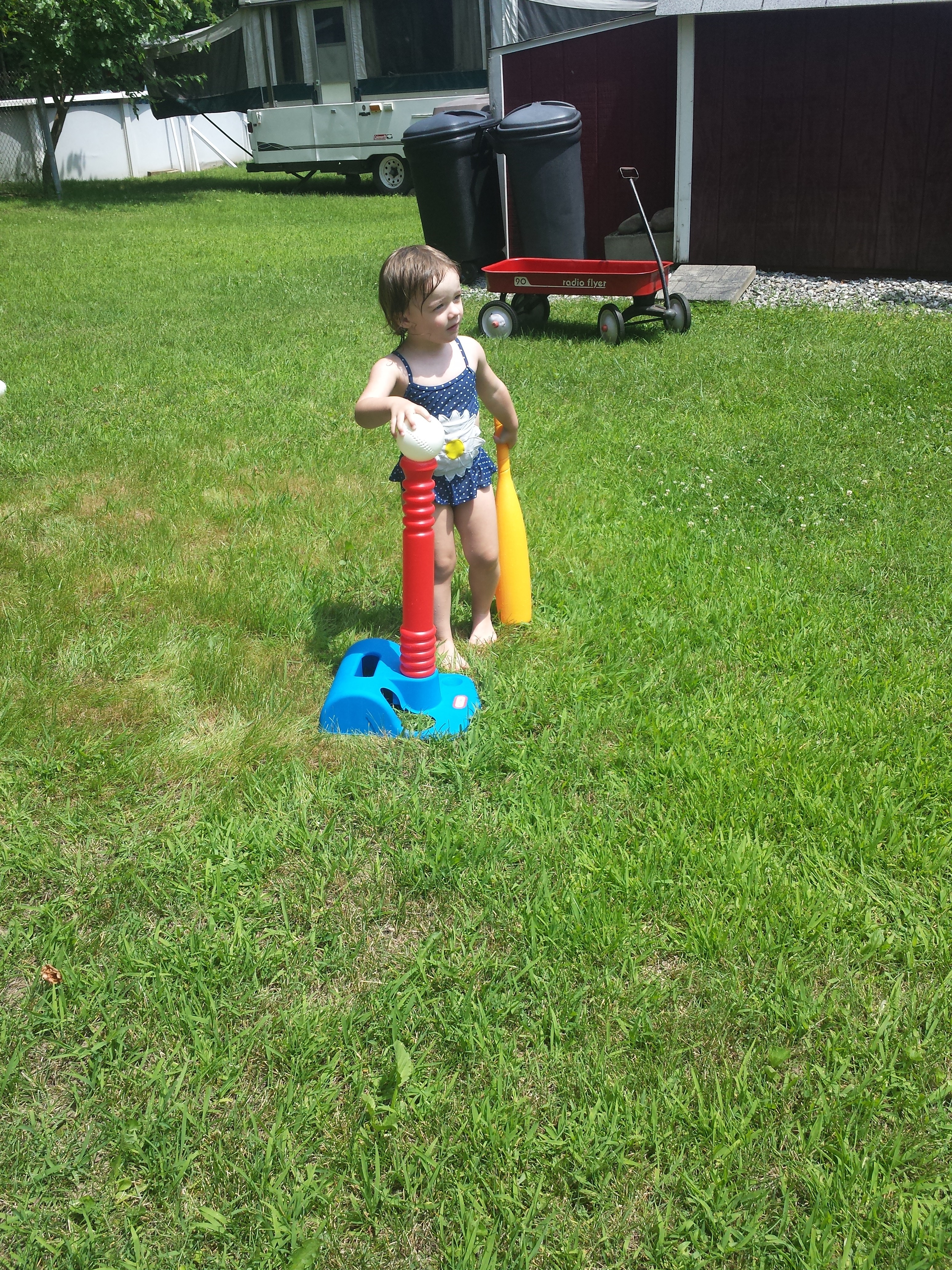 Arianna playing outside