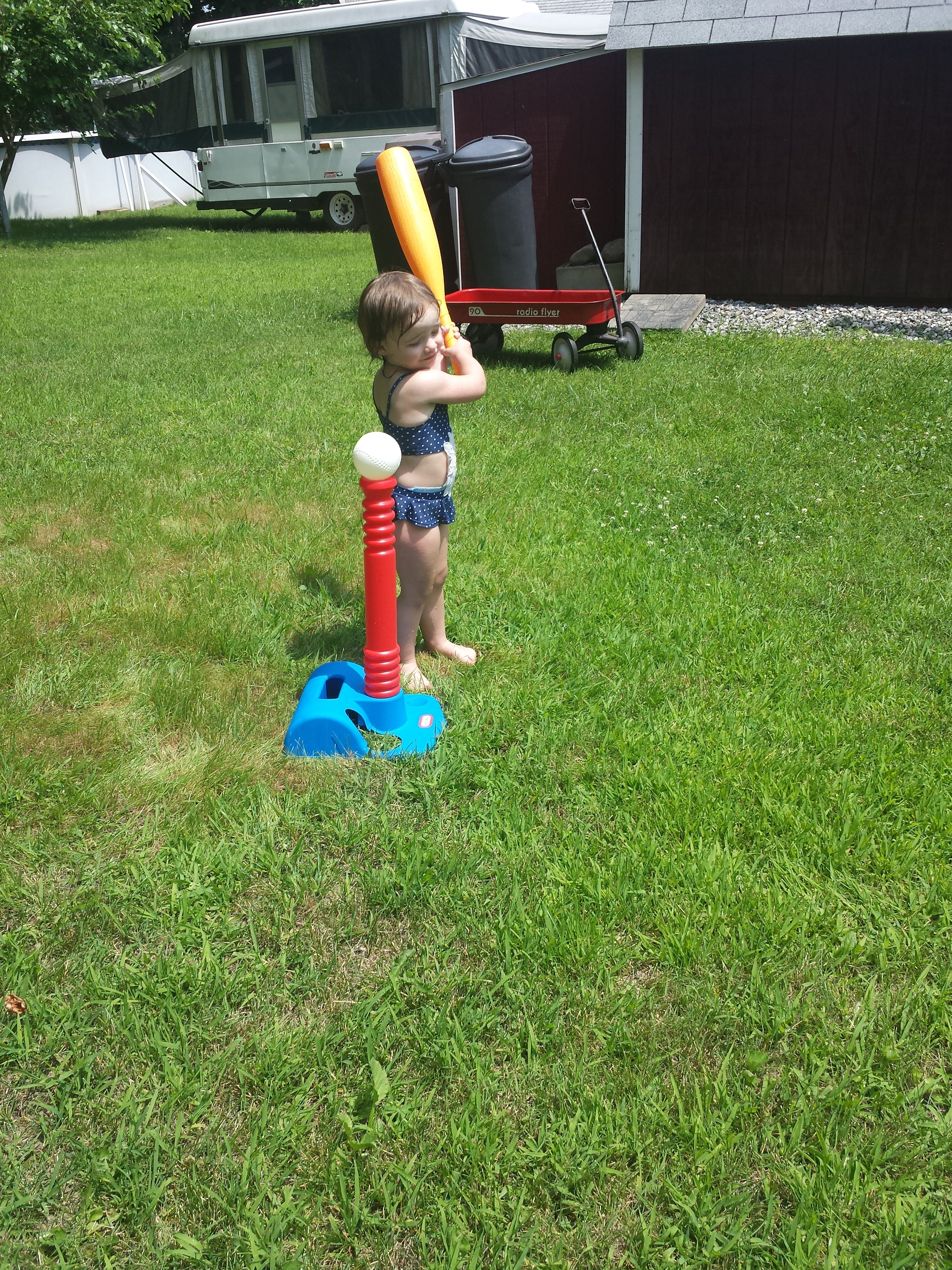 Arianna playing outside