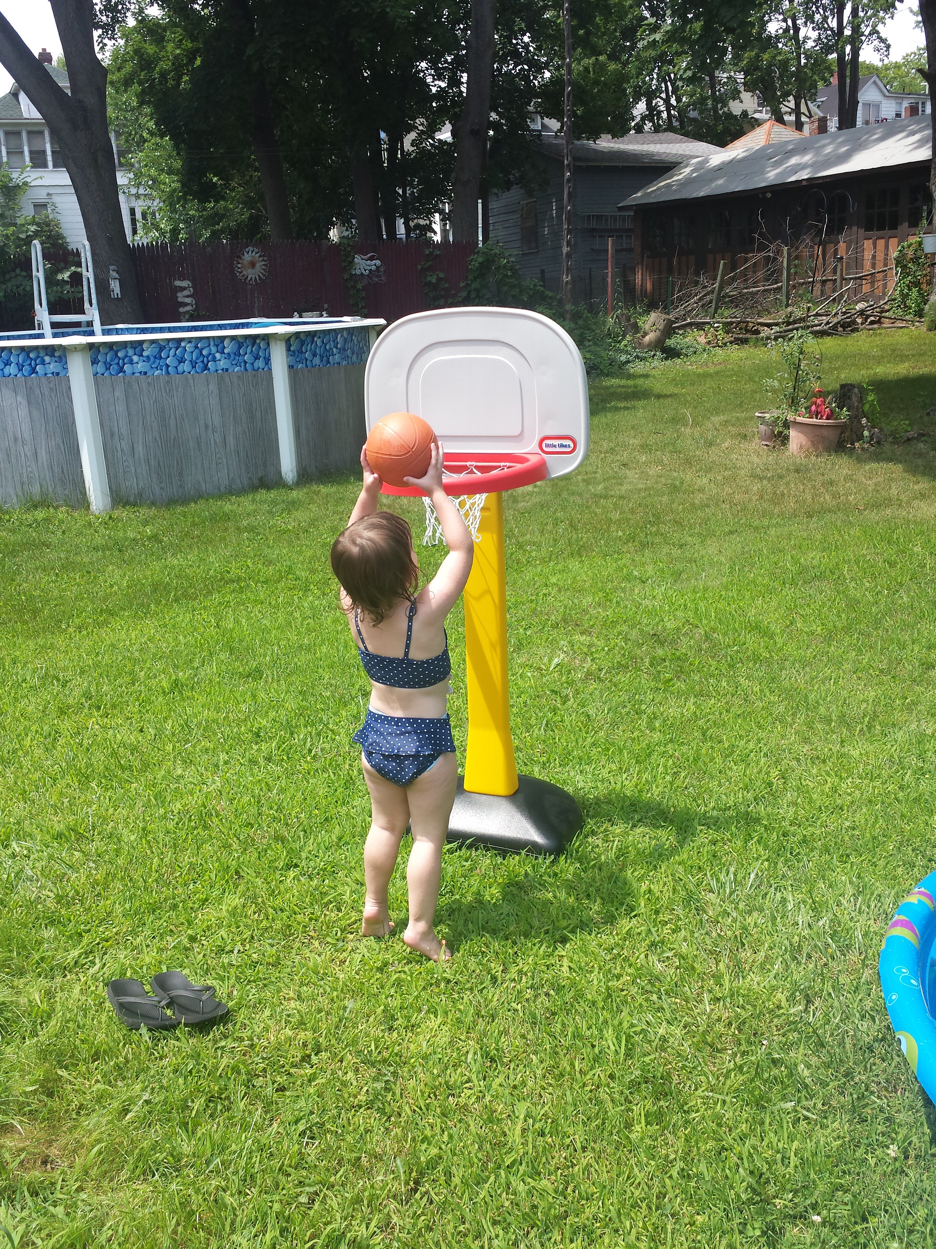 Arianna playing outside