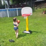 Arianna playing outside