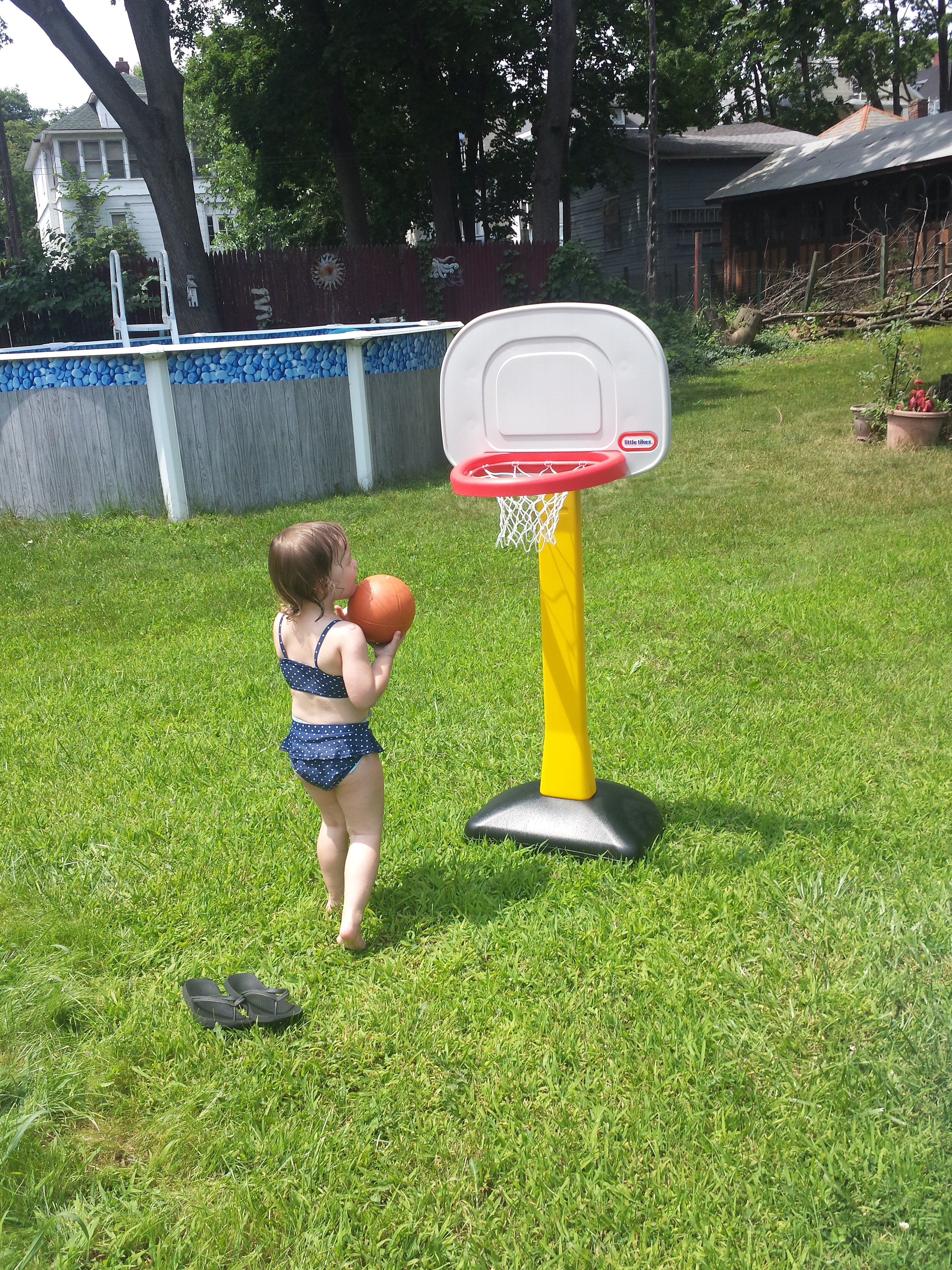 Arianna playing outside