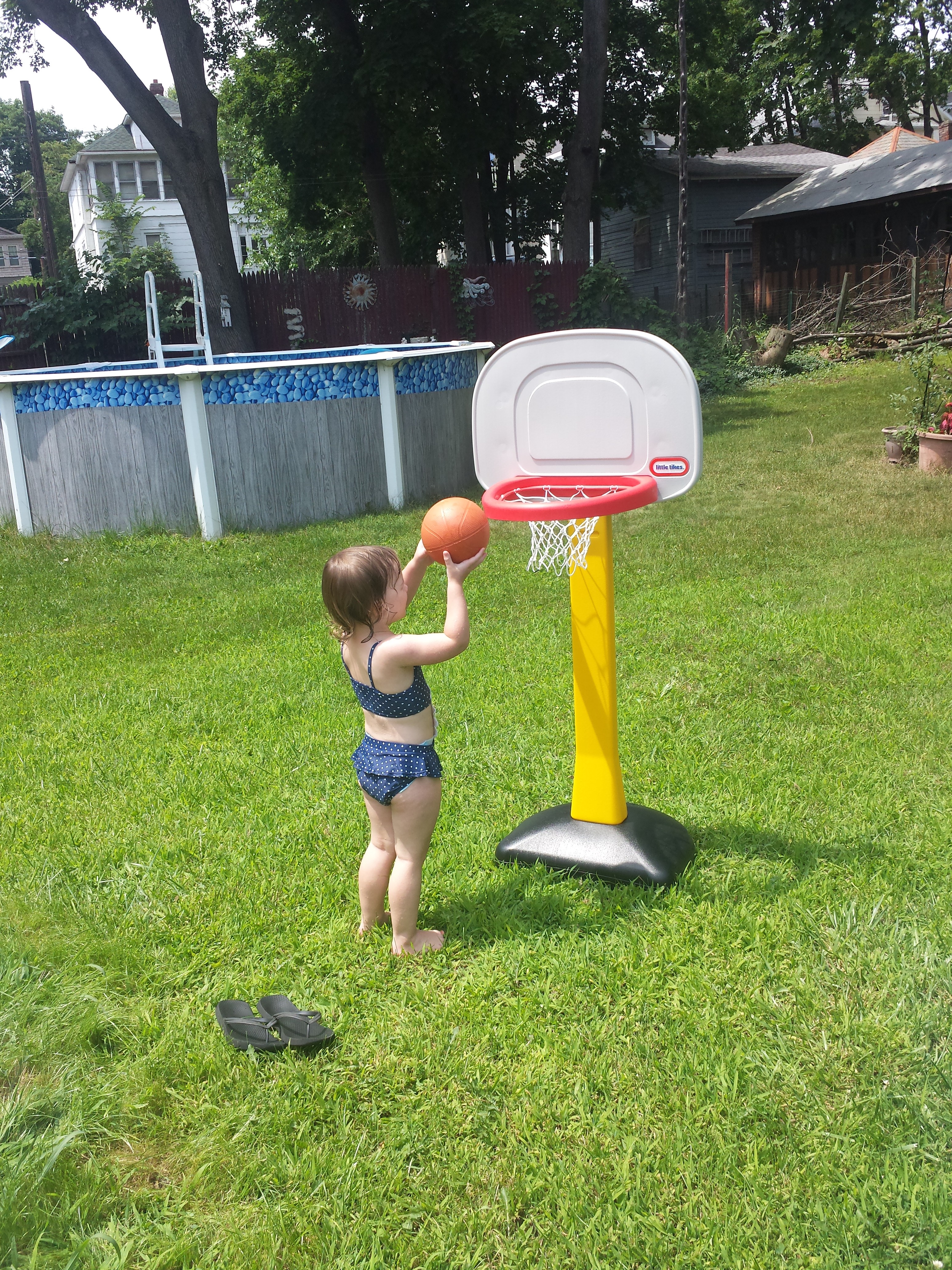 Arianna playing outside