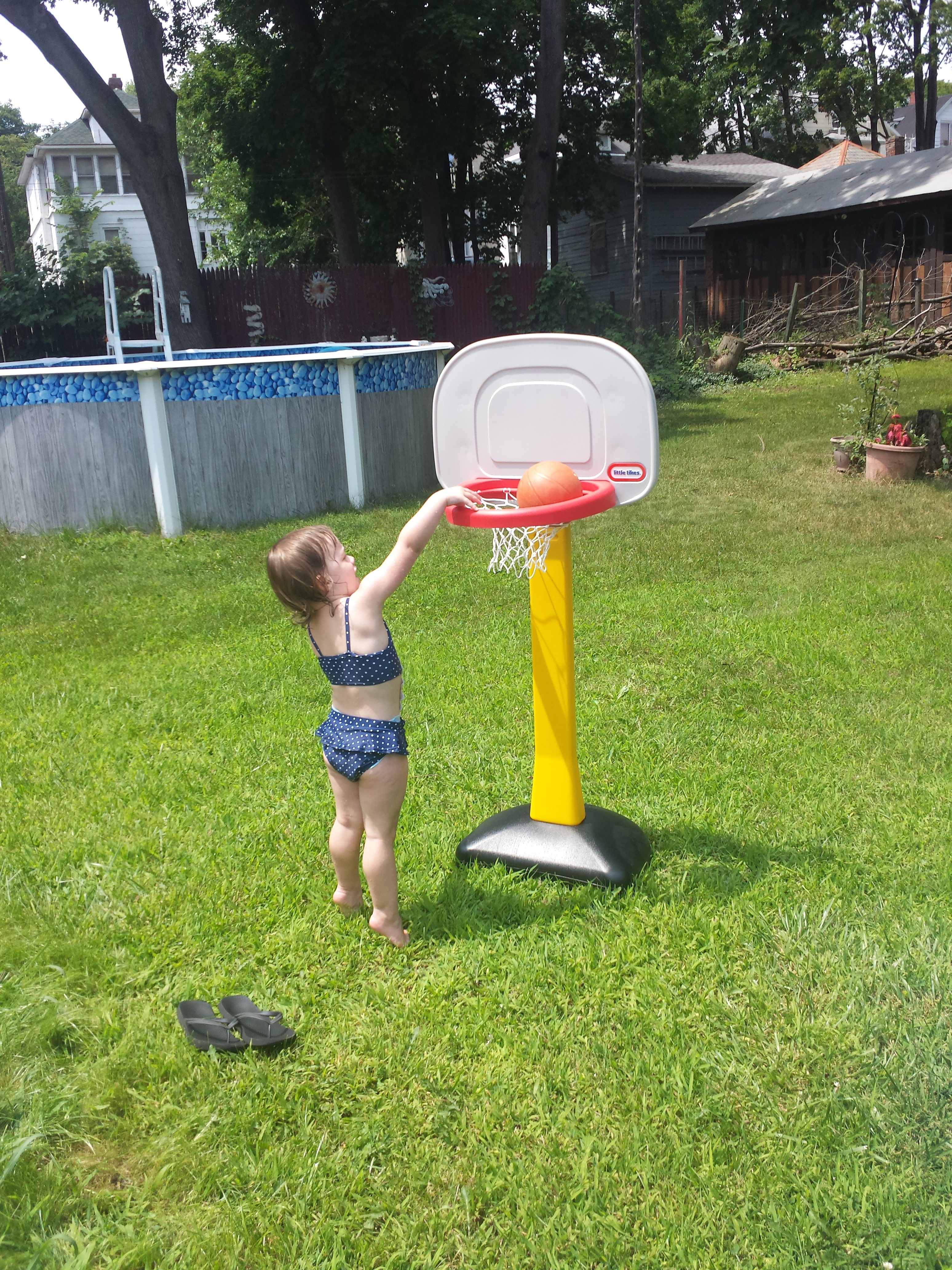 Arianna playing outside